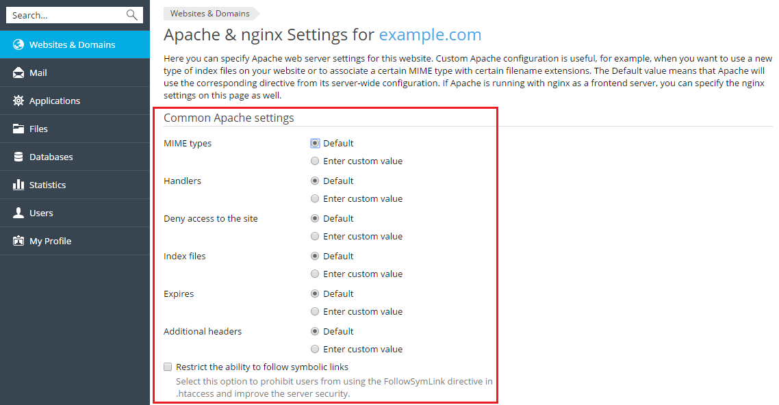 Apache And Nginx Settings Hosting Support Center